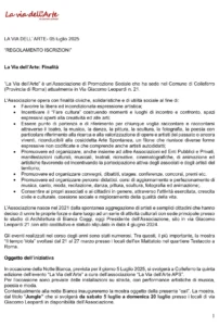 Regolamento Via dell'arte 05/07/2025